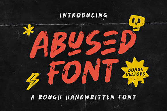 Abused: A Bold Display Font for Your Brand