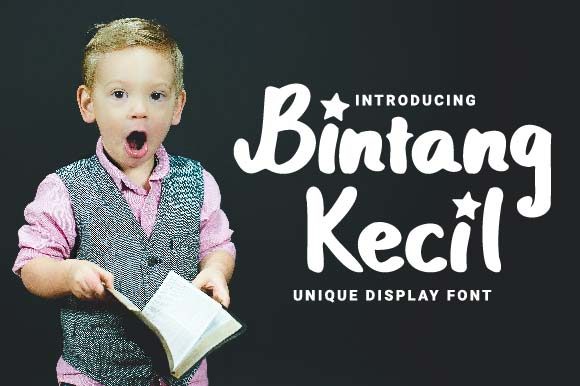 Bintang Kecil: A Playful Display Font for Brand Identity