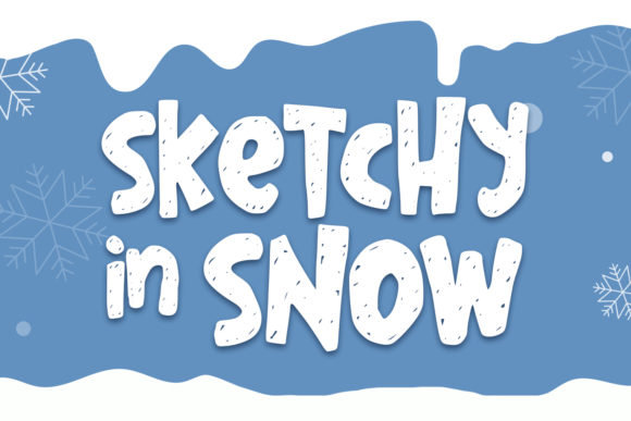 Sketchy in Snow: A Bold Display Font for Branding